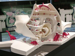 A model of a section of a futuritstic Museum of Natural History in New York