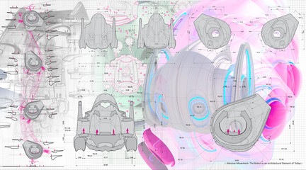 A drawing of plans for a futuristic Museum of Natural History in New York