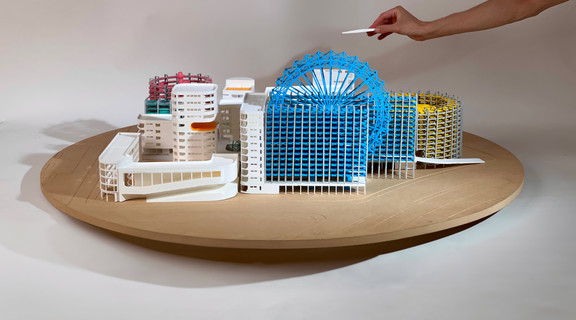 Model for "Park! Park!," completed for 2022-2023 UCLA AUD Research Studio with Greg Lynn