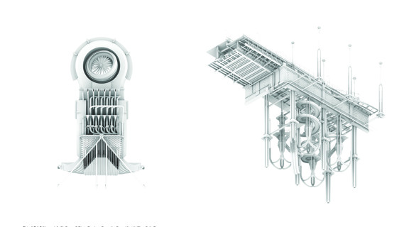 Interior spread from Kolatan's book "Misfits & Hybrids"