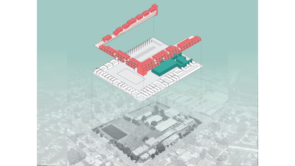 A rendering of a housing project