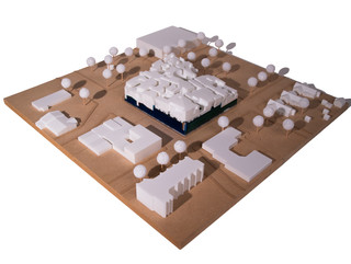 Axonometric cutaway of “Restored Voids, Restored Voices”