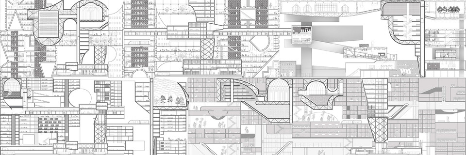 Section drawing of amalgamated student work.