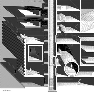 Scaled section oblique drawing