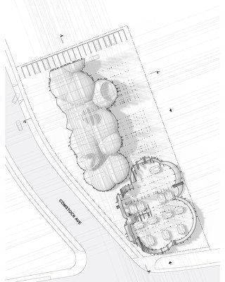 Site plan drawing of building in its context.