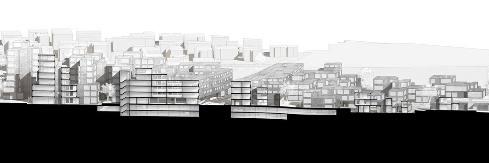 Section perspective drawing.