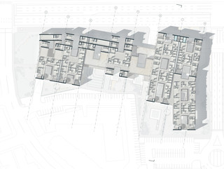 Plan drawing of a housing development in Los Angeles.