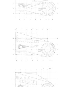 lan drawings of second, third, and fourth floors drawn to 3/32” = 1’ scale.