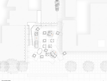 Ground floor plan drawing.