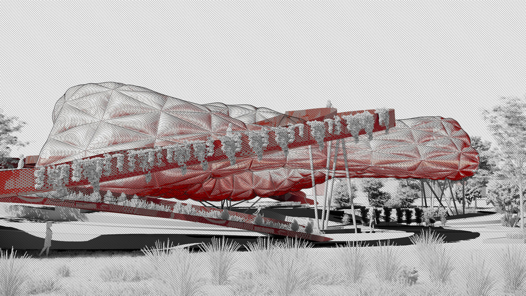 Student work from the advanced topics studio, Digging and Flying