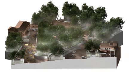 &ldquo;Outside | Outside&rdquo; at night