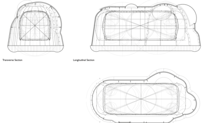 Student work from the undergrad studio, Sarcophagus: House in the Airstream