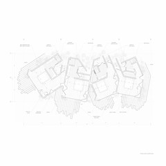 Typical unit cluster roof plan drawing.